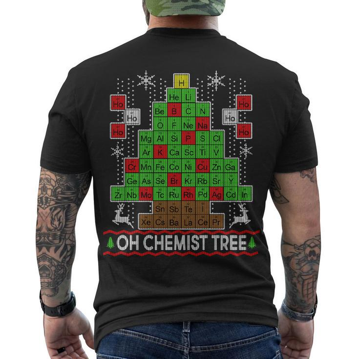 Oh Chemist Tree Ugly Christmas Sweater Tshirt Men's Crewneck Short Sleeve Back Print T-shirt