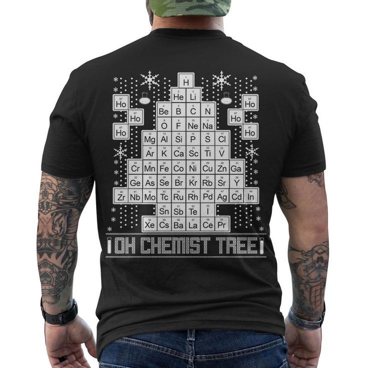 Oh Chemistry Tree Chemist Ugly Christmas Sweater Tshirt Men's Crewneck Short Sleeve Back Print T-shirt