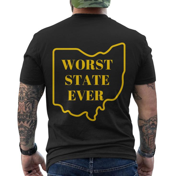 Ohio Worst State V2 Men's Crewneck Short Sleeve Back Print T-shirt
