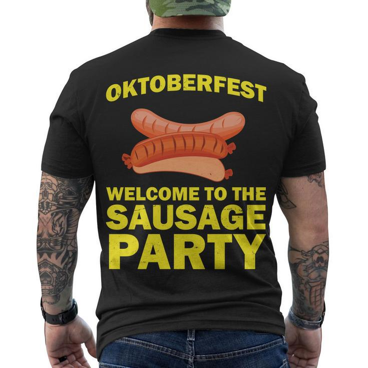 Oktoberfest Welcome To The Sausage Party Men's Crewneck Short Sleeve Back Print T-shirt
