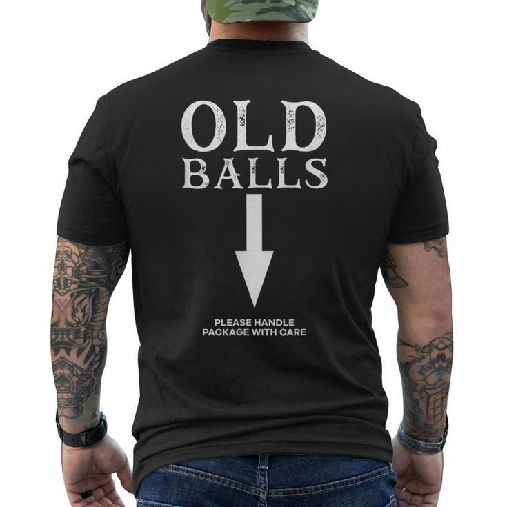 Old Balls Club Birthday Please Handle Package With Care Men's T-shirt Back Print