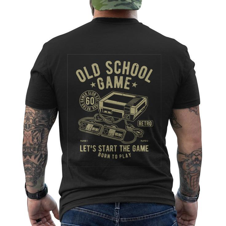 Old School Game Men's Crewneck Short Sleeve Back Print T-shirt