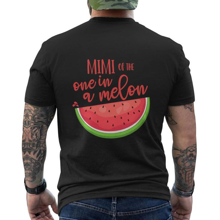 One In A Melon Watermelon Theme Funny Birthday Girl Men's Crewneck Short Sleeve Back Print T-shirt