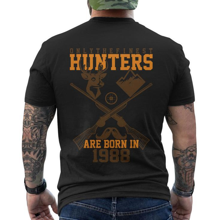 Only The Finest Hunters Are Born In 1988 Halloween Quote Men's Crewneck Short Sleeve Back Print T-shirt