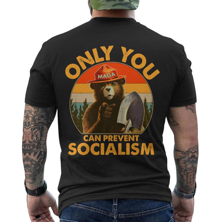 Only You Can Prevent Socialism Vintage Tshirt Men's Crewneck Short Sleeve Back Print T-shirt