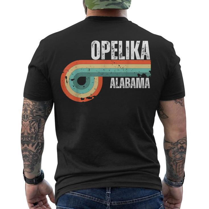 Opelika City Alabama State Vintage Retro Souvenir Men's T-shirt Back Print