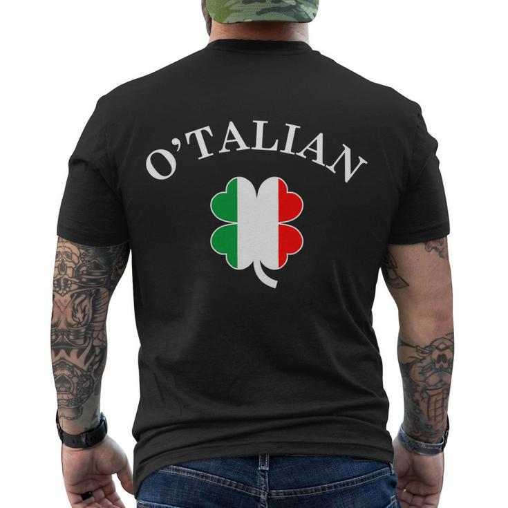 Otalian Italian Irish Shamrock St Patricks Day Tshirt Men's Crewneck Short Sleeve Back Print T-shirt