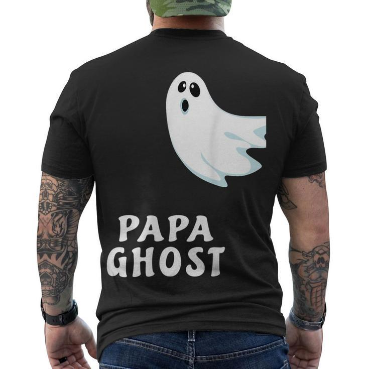 Papa Ghost Spooky Halloween Ghost Halloween Dad Men's T-shirt Back Print