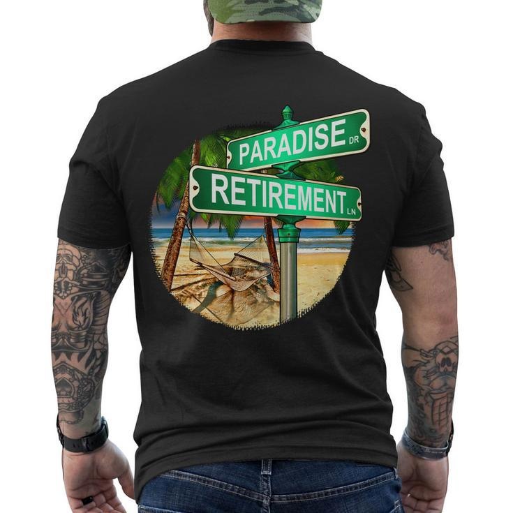 Paradise Dr Retirement Ln Men's Crewneck Short Sleeve Back Print T-shirt