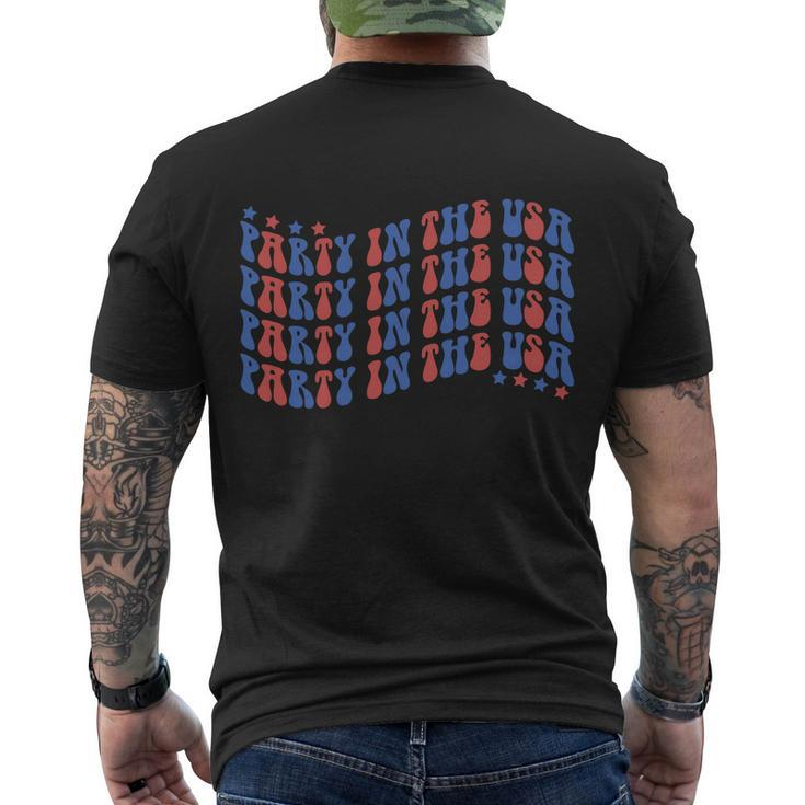 Party In The U S A 4Th Of July Men's Crewneck Short Sleeve Back Print T-shirt