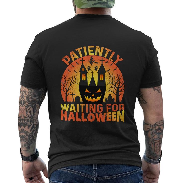 Patiently Spend All Year Waiting For Halloween Men's T-shirt Back Print