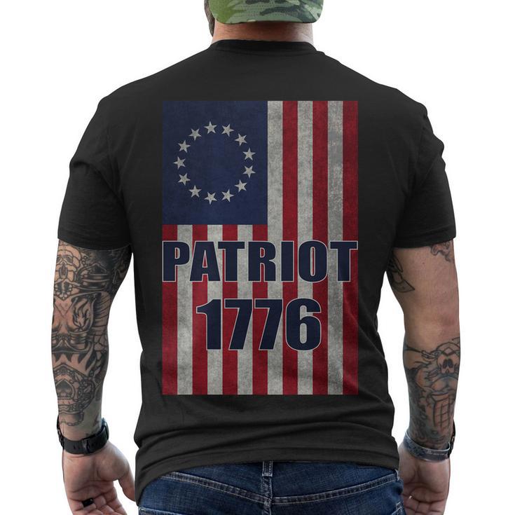 Patriot Betsy Ross Flag Men's Crewneck Short Sleeve Back Print T-shirt