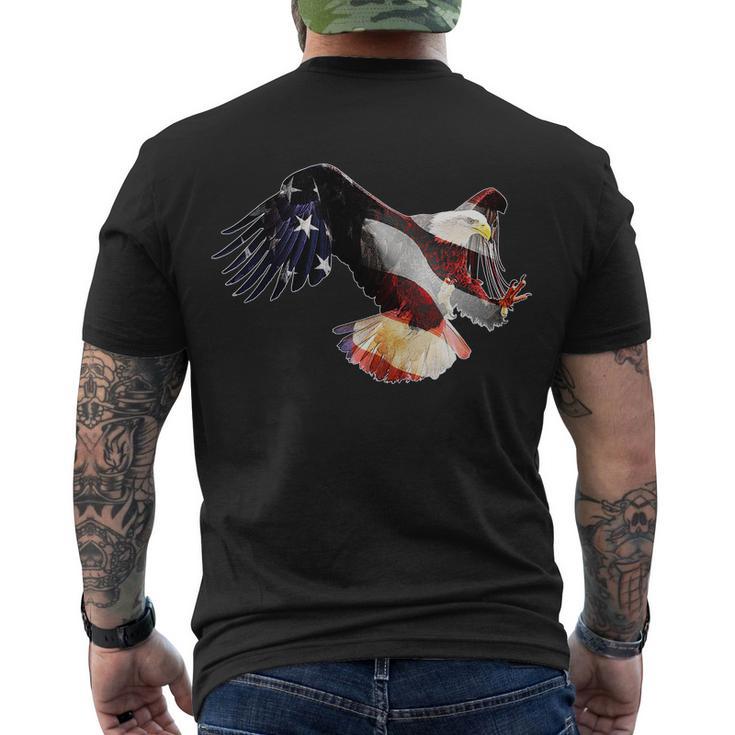 Patriotic American Bold Eagle Men's Crewneck Short Sleeve Back Print T-shirt