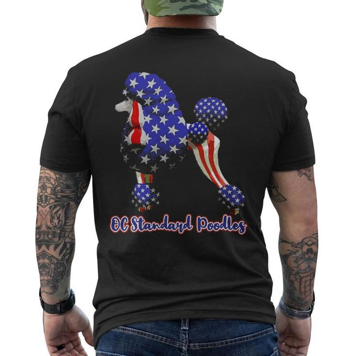 Patriotic Flag Poodle For American Poodle Lovers Men's Back Print T-shirt