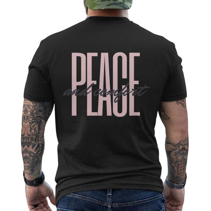 Peace And Comfort Men's Crewneck Short Sleeve Back Print T-shirt