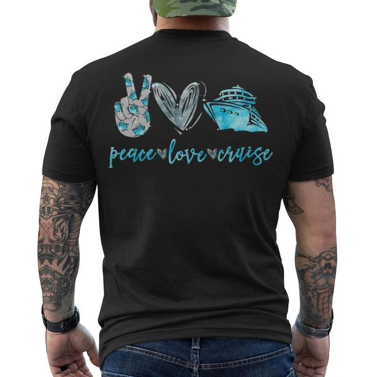 Peace Love Cruise Hippie Cruising Men's T-shirt Back Print