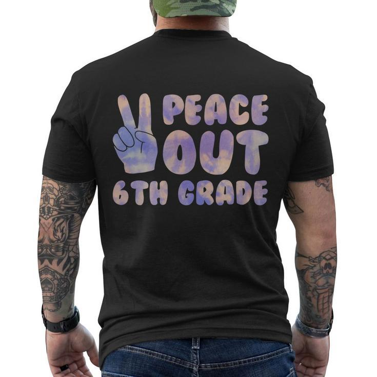 Peace Out 6Th Grade 2022 Graduate Happy Last Day Of School Cute Gift Men's Crewneck Short Sleeve Back Print T-shirt