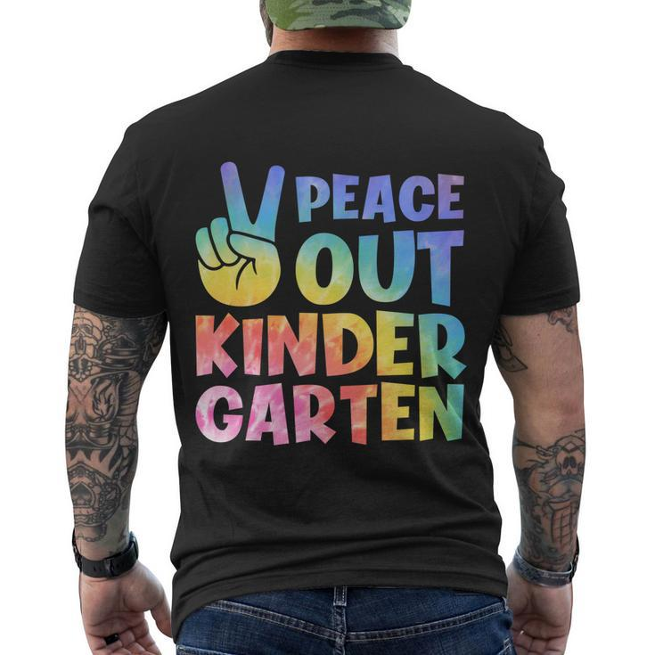 Peace Out Kindergarten Grade 2022 Happy Last Day Of School Gift Men's Crewneck Short Sleeve Back Print T-shirt