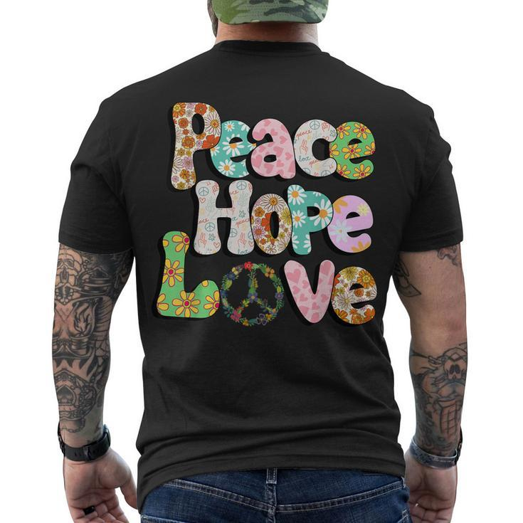 Peace Sign Love 60S 70S Tie Dye Hippie Halloween Costume V3 Men's T-shirt Back Print