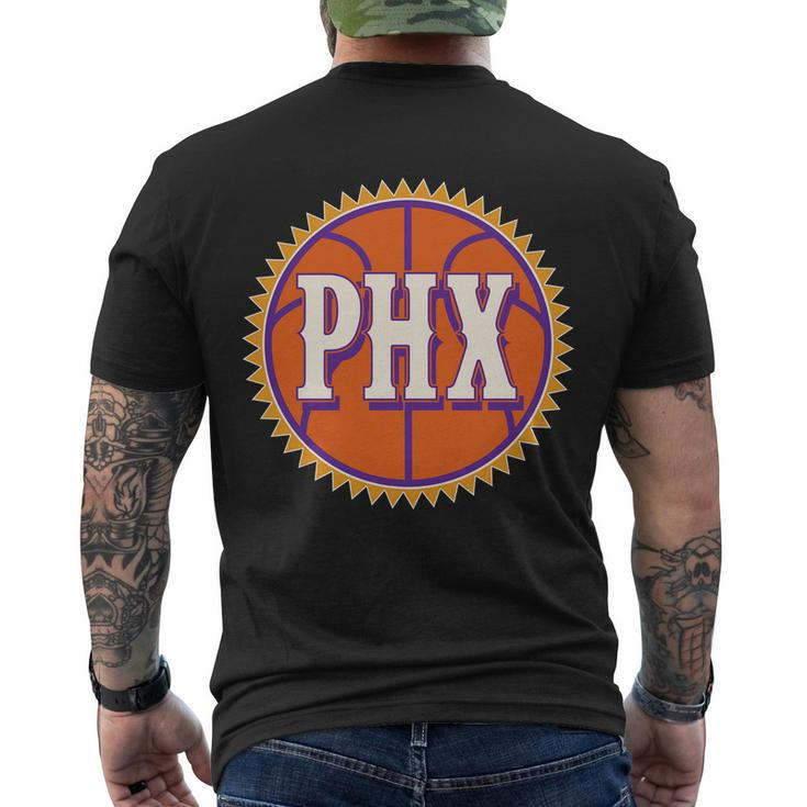 Phoenix Phx Basketball Sun Ball Men's Crewneck Short Sleeve Back Print T-shirt