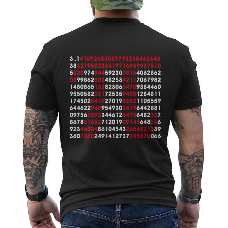 Pi Day Merch Pi Day Math Jokes Men's Crewneck Short Sleeve Back Print T-shirt