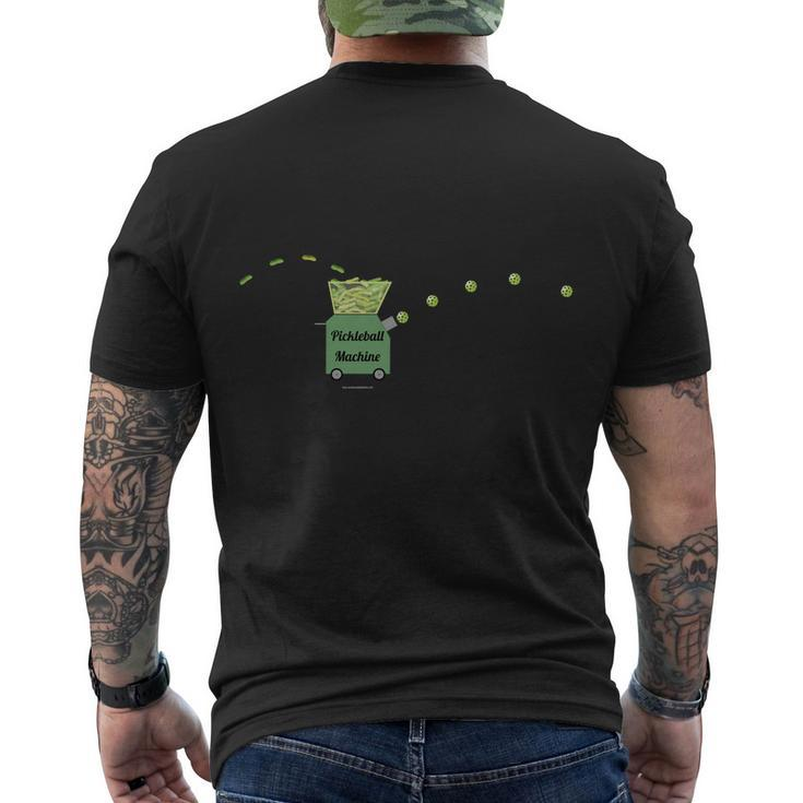 Pickleball Machine Funny Men's Crewneck Short Sleeve Back Print T-shirt