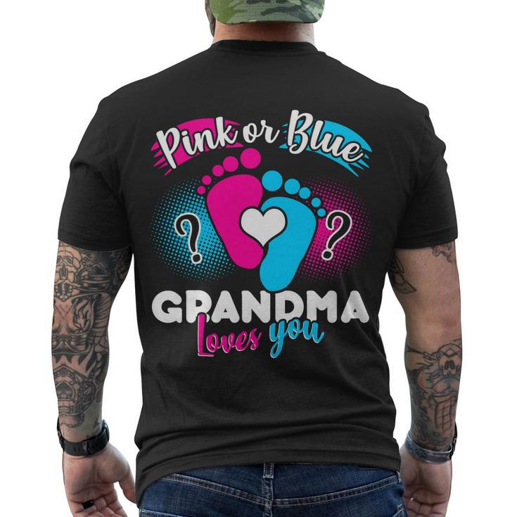 Pink Or Blue Grandma Loves You Tshirt Men's Crewneck Short Sleeve Back Print T-shirt