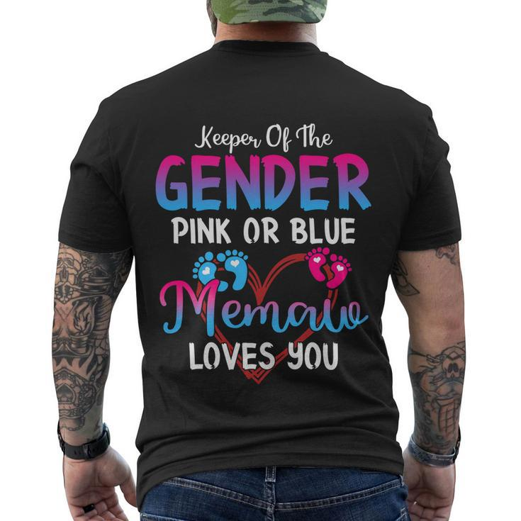 Pink Or Blue Memaw Loves You Keeper Of The Gender Gift Men's Crewneck Short Sleeve Back Print T-shirt
