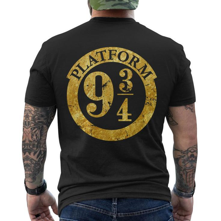 Platform 9 34 Golden Logo Men's Crewneck Short Sleeve Back Print T-shirt
