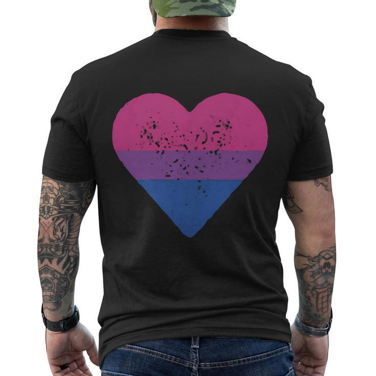 Pocket Lgbt Flag Gay Pride Rainbow Heart Lgbt Men's Crewneck Short Sleeve Back Print T-shirt