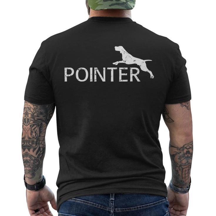 Pointer Dog Jumping Men's Crewneck Short Sleeve Back Print T-shirt