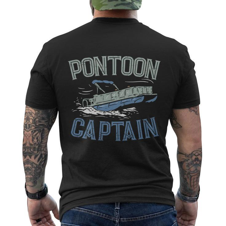Pontoon Captain Shirt Whos The Captain Of This Ship Men's Crewneck Short Sleeve Back Print T-shirt