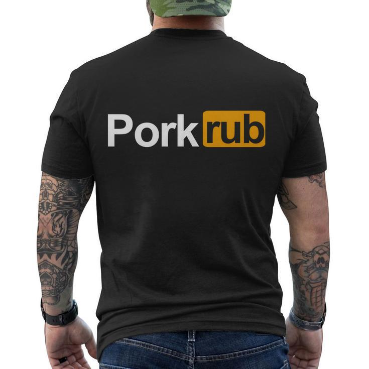 Porkrub Pork Rub Funny Bbq Smoker & Barbecue Grilling Men's Crewneck Short Sleeve Back Print T-shirt