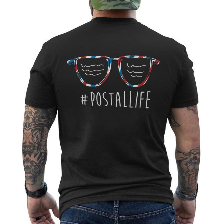 Postallife Postal Worker Mailman Mail Lady Mail Carrier Gift Men's Crewneck Short Sleeve Back Print T-shirt
