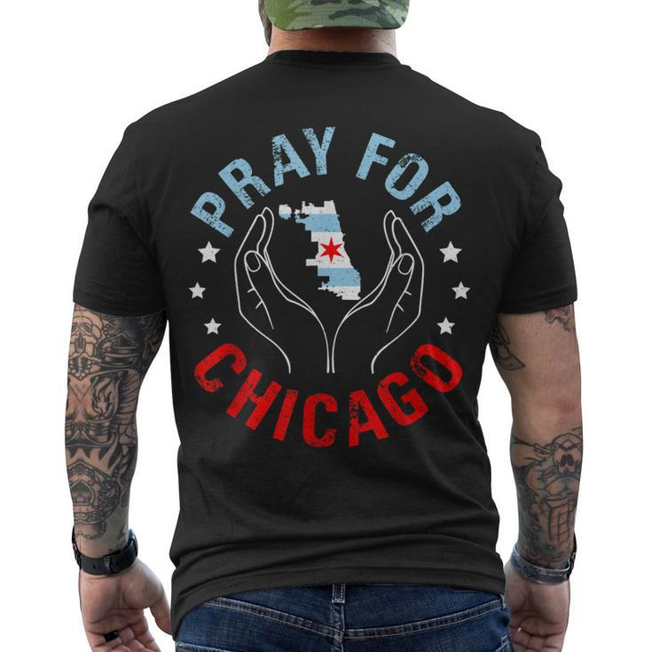 Pray For Chicago Chicago Shooting Support Chicago Men's T-shirt Back Print