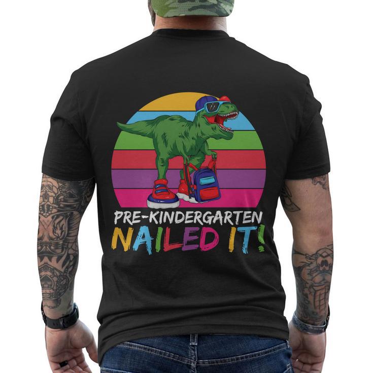 Prek Nailed It T_Rex Back To School Men's Crewneck Short Sleeve Back Print T-shirt