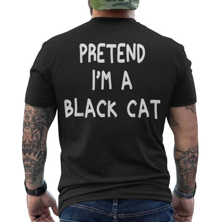 Pretend Im A Black Cat Halloween 2021 Lazy Men's T-shirt Back Print