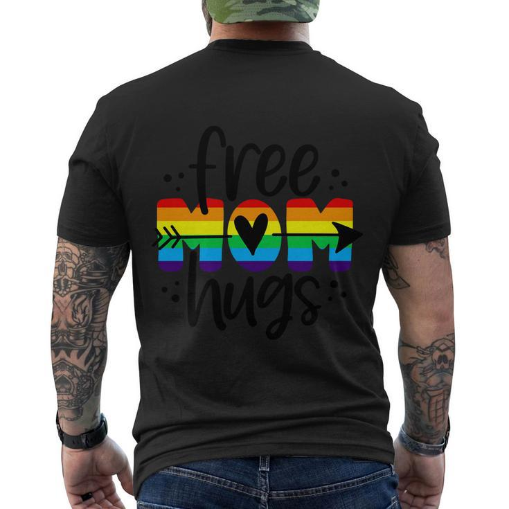 Pride Month Free Mom Hugs Lgbt Pride Men's Crewneck Short Sleeve Back Print T-shirt
