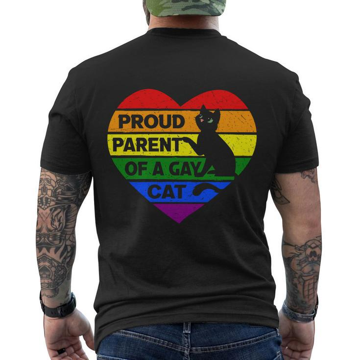 Pride Month Proud Parent Of A Gay Lgbt Men's Crewneck Short Sleeve Back Print T-shirt