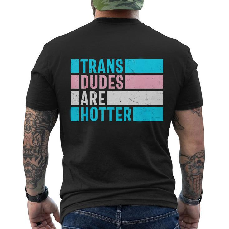 Pride Month Trans Are Hotter Lgbt Men's Crewneck Short Sleeve Back Print T-shirt