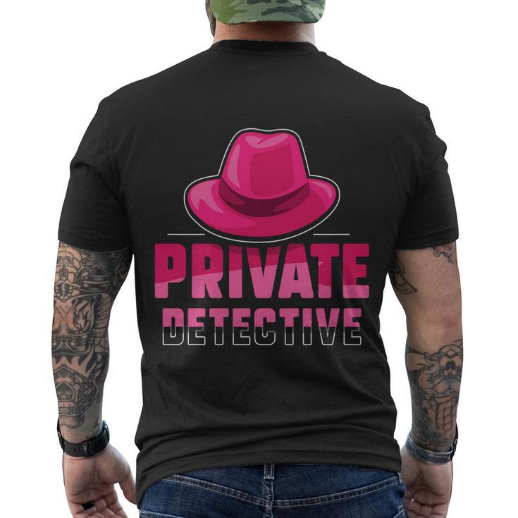 Private Detective Investigation Spy Investigator Spying Gift Men's Crewneck Short Sleeve Back Print T-shirt