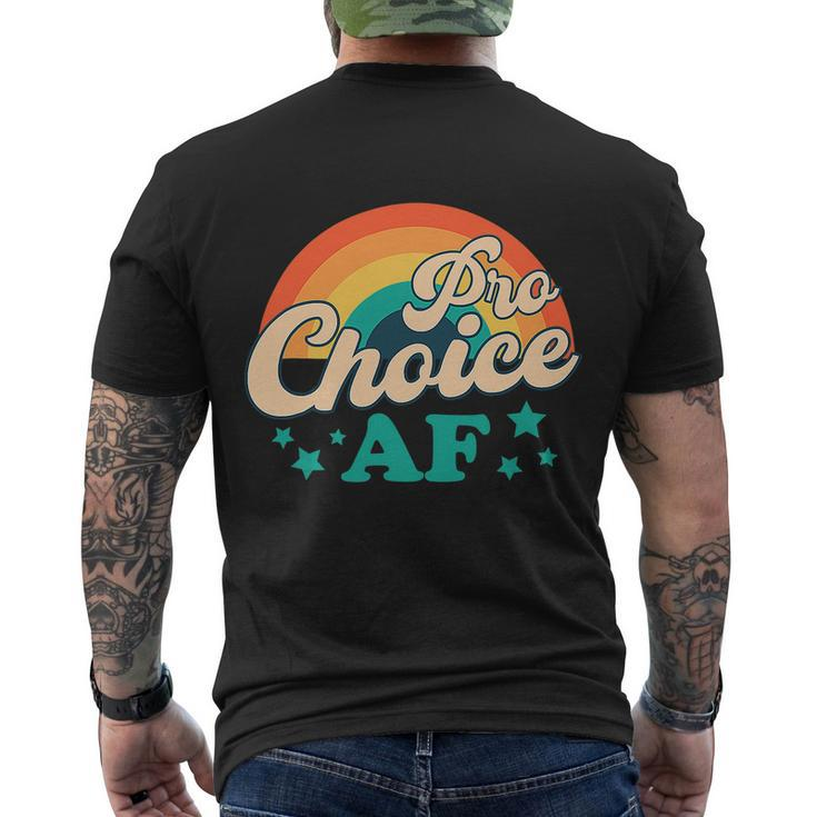 Pro Choice Af Reproductive Rights Rainbow Vintage Men's Crewneck Short Sleeve Back Print T-shirt