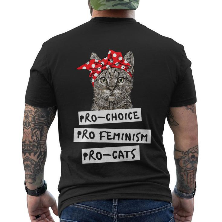 Pro Choice Pro Feminism Pro Cats Shirt Gift Men's Crewneck Short Sleeve Back Print T-shirt