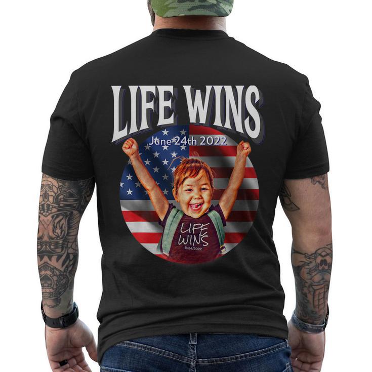 Pro Life Movement Right To Life Pro Life Advocate Victory V2 Men's Crewneck Short Sleeve Back Print T-shirt