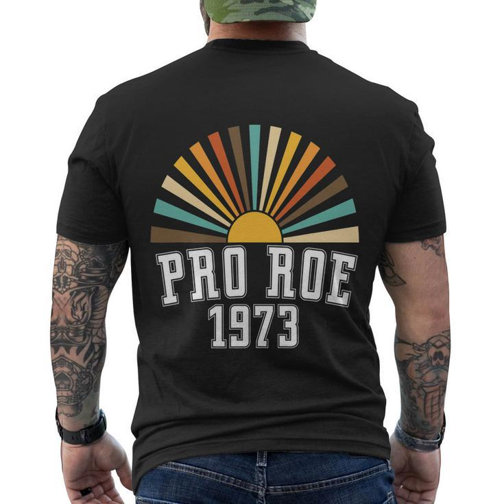 Pro Roe 1973 Rainbow Feminism Womens Rights Choice Men's Crewneck Short Sleeve Back Print T-shirt