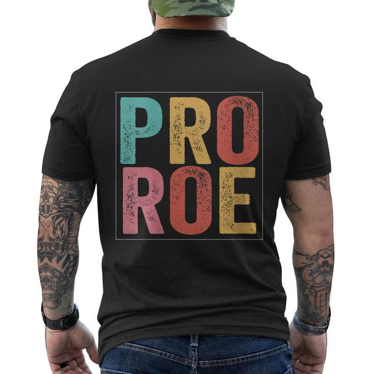 Pro Roe Pro Choice 1973 Feminist Men's Crewneck Short Sleeve Back Print T-shirt