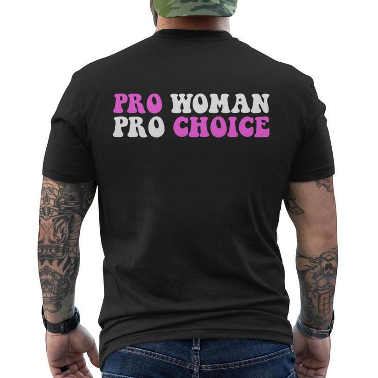 Pro Woman Pro Choice Feminist Men's Crewneck Short Sleeve Back Print T-shirt
