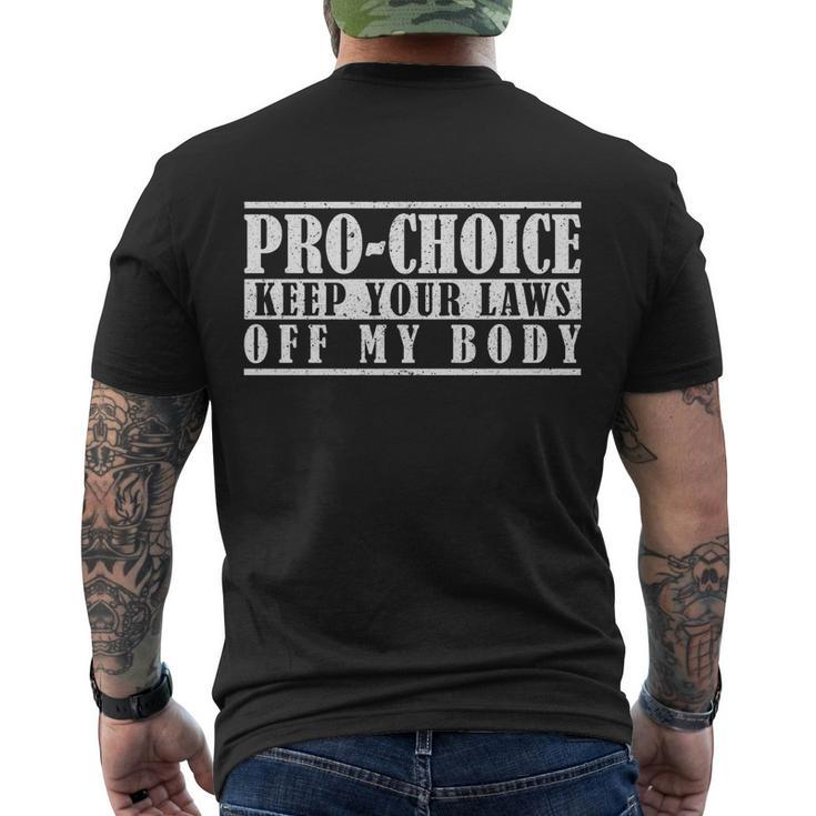 Procool Giftchoice Keep Your Laws Off My Body Pro Choice Gift Men's Crewneck Short Sleeve Back Print T-shirt
