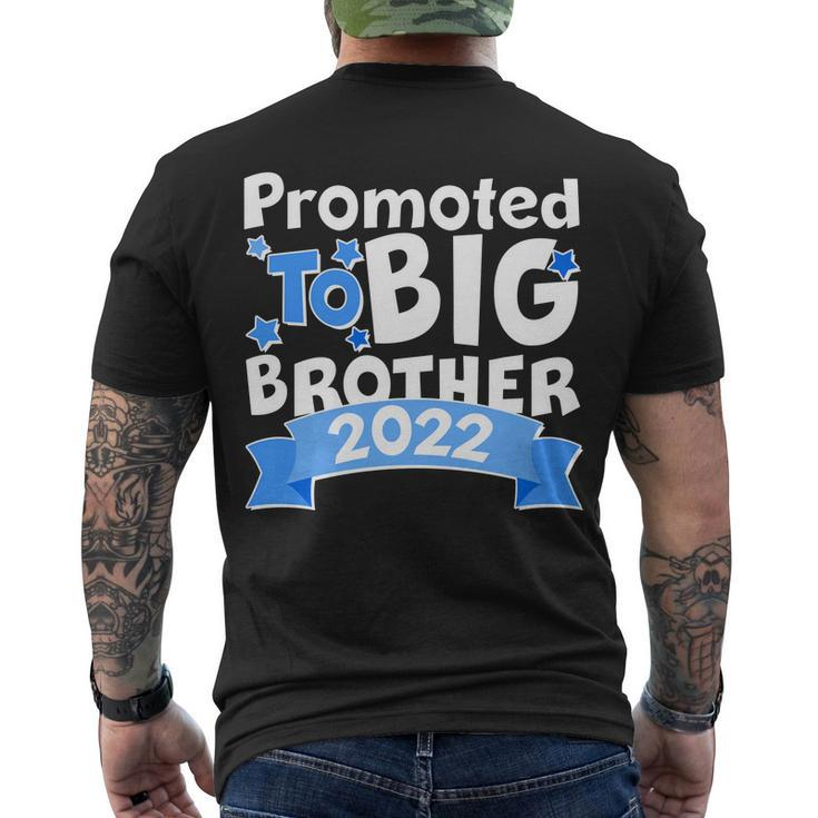 Promoted To Big Brother 2022 Blue Banner Men's Crewneck Short Sleeve Back Print T-shirt