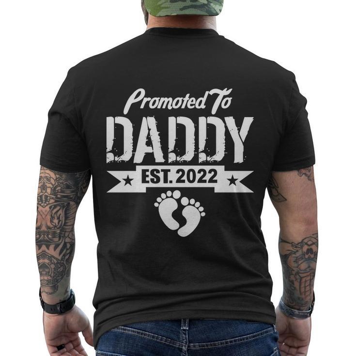 Promoted To Daddy Est  Men's Crewneck Short Sleeve Back Print T-shirt